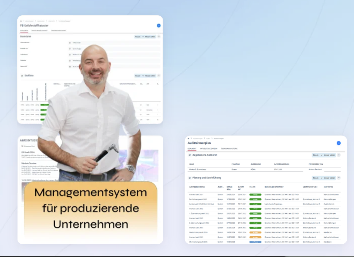 AiMS Managementsystem für produzierende Unternehmen